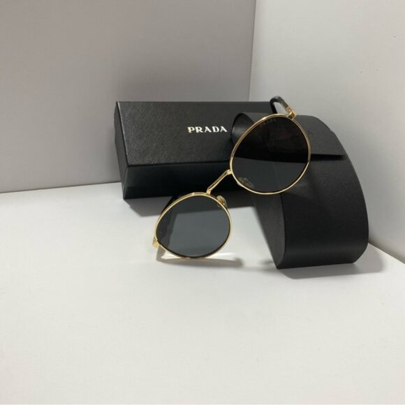 Prada Contemporary Gold Sunglasses - Picture 5 of 8